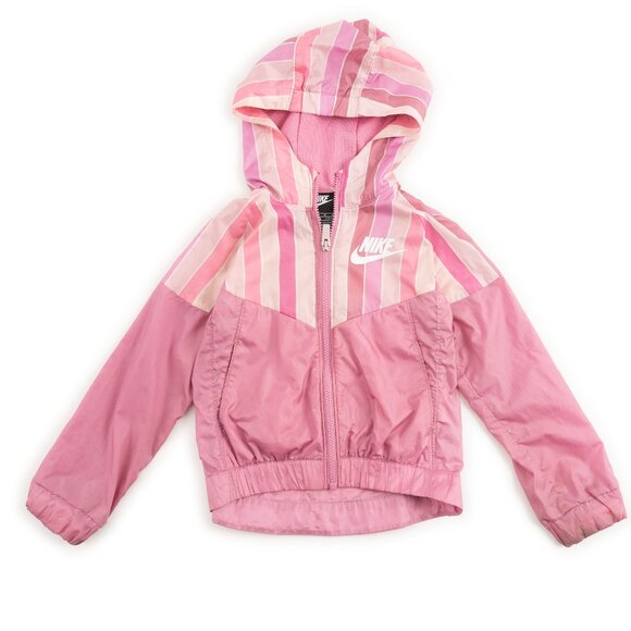 Nike Other - NIKE girls lightweight pink hooded windbreaker jacket size M (5-6yrs)